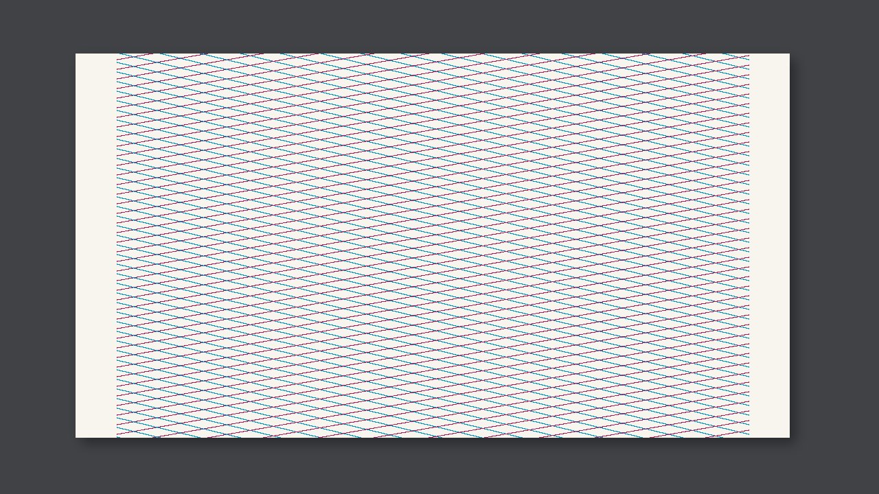 Wave pattern formed by overlaying two sets of halftone screens