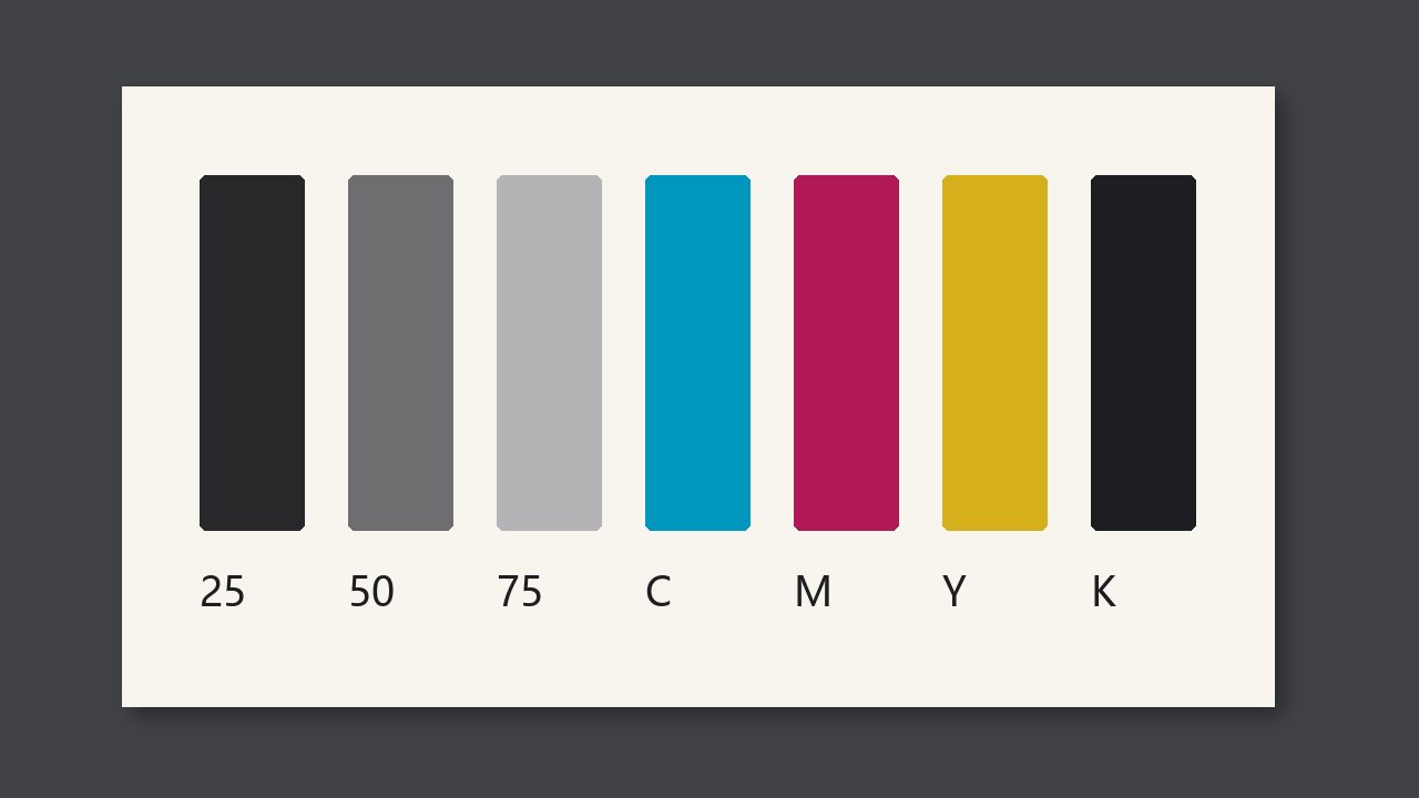 Tangga abu di samping solid CMYK